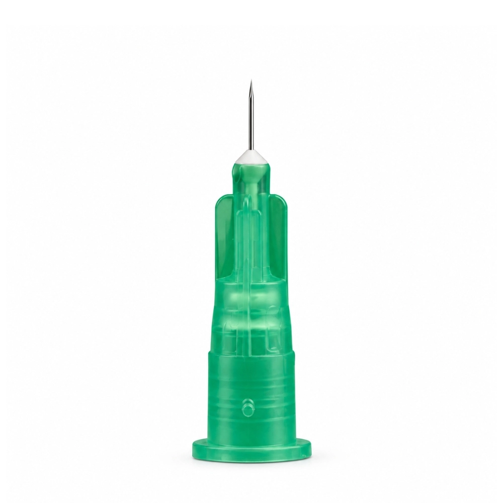 Agulha Lebel para Mesoterapia Uniqmed 32G 0,23 mm x 4 mm, microagulha de precisão indicada para procedimentos estéticos e aplicações intradérmicas realizadas por profissionais habilitados.