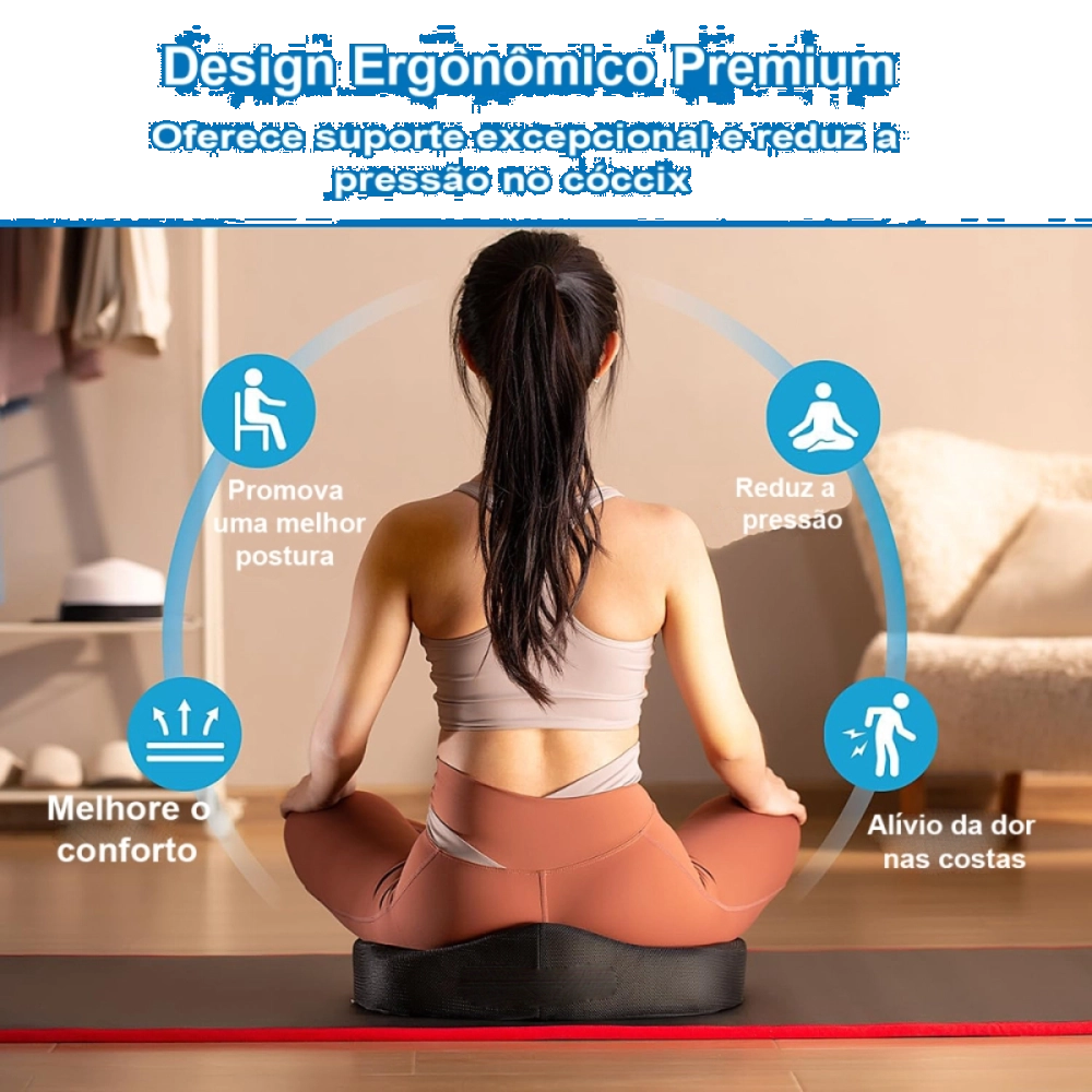 Almofada Ortopédica para Cóccix Premium 45x40x8cm - Casa Cirúrgica SBC