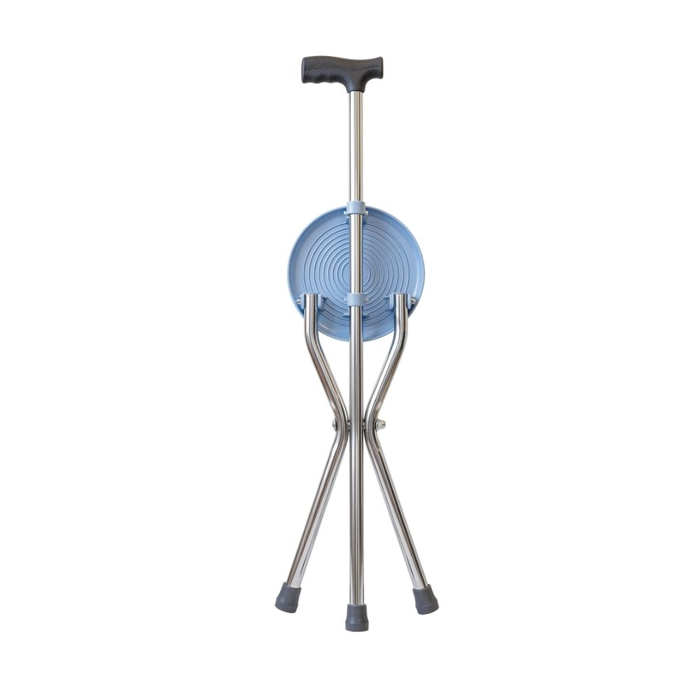 Bengala Banquinho 2 em 1 Dobrável 150kg Longevitech