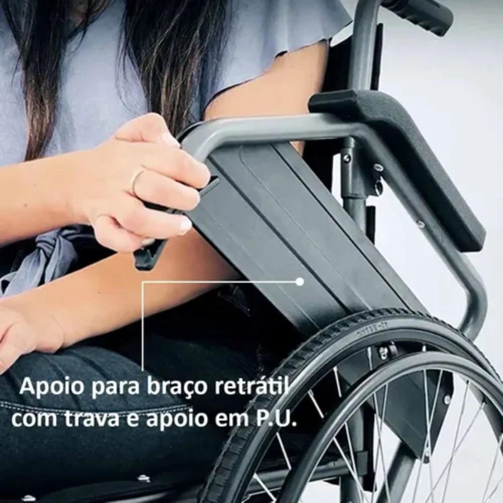 Cadeira de Rodas Hidrolight Basic AC01 - Aço Carbono (125kg)