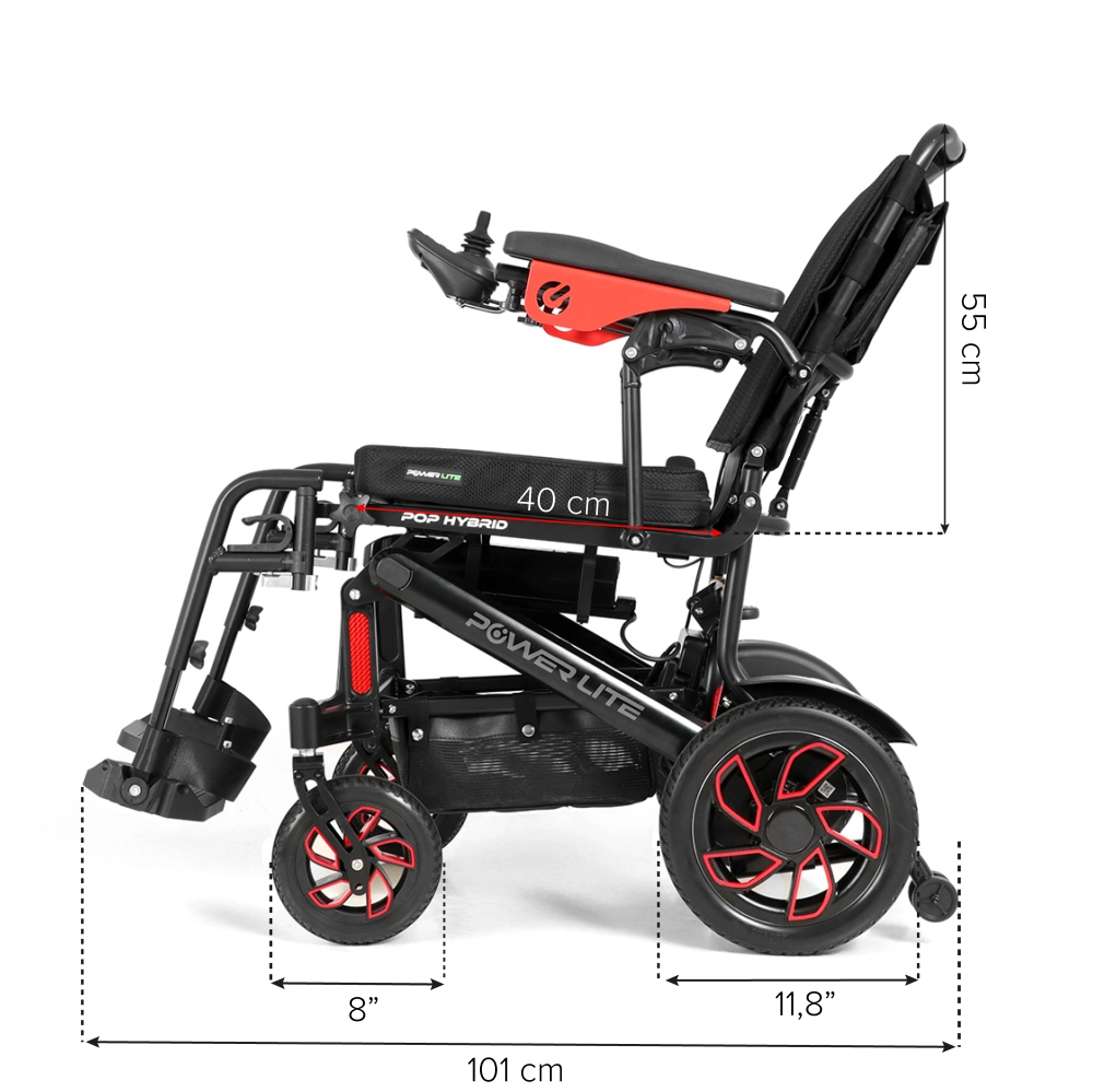 Cadeira de Rodas Motorizada Dobrável New Pop Hybrid Power Lite
