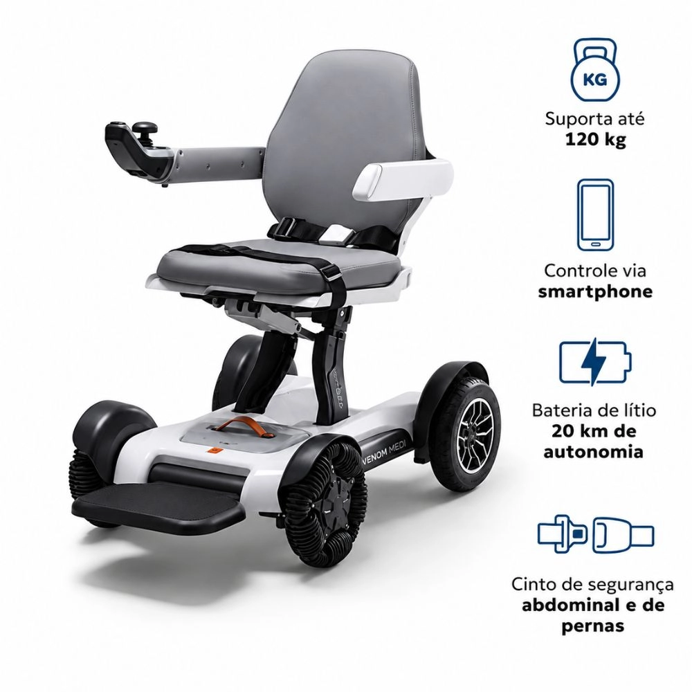 Cadeira Motorizada Dobrável 120kg Spacemed Dellamed