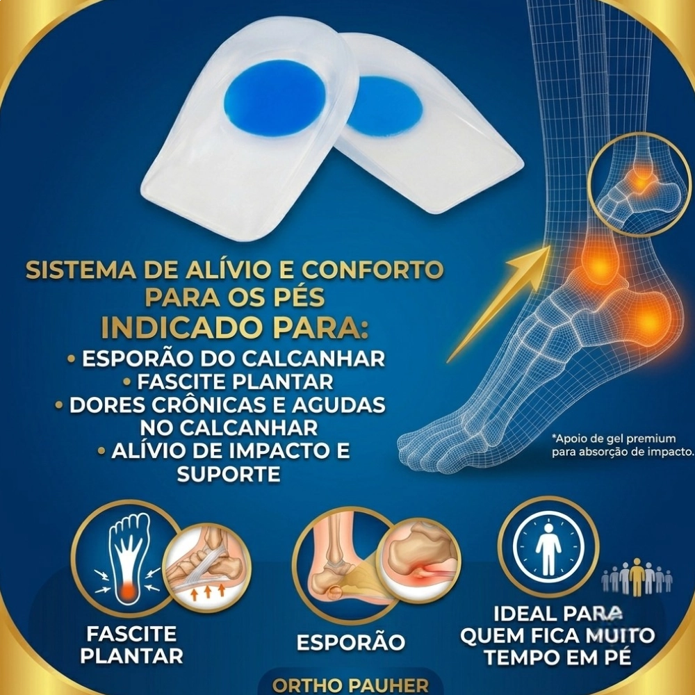 Calcanheira de Silicone Action Sport - Ortho Pauher