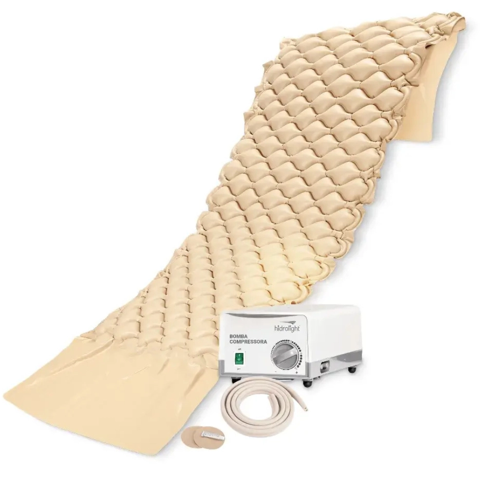 Colchão Pneumático Anti Escaras 130kg Bivolt Hidrolight | Prevenção Úlceras | Conforto Médico