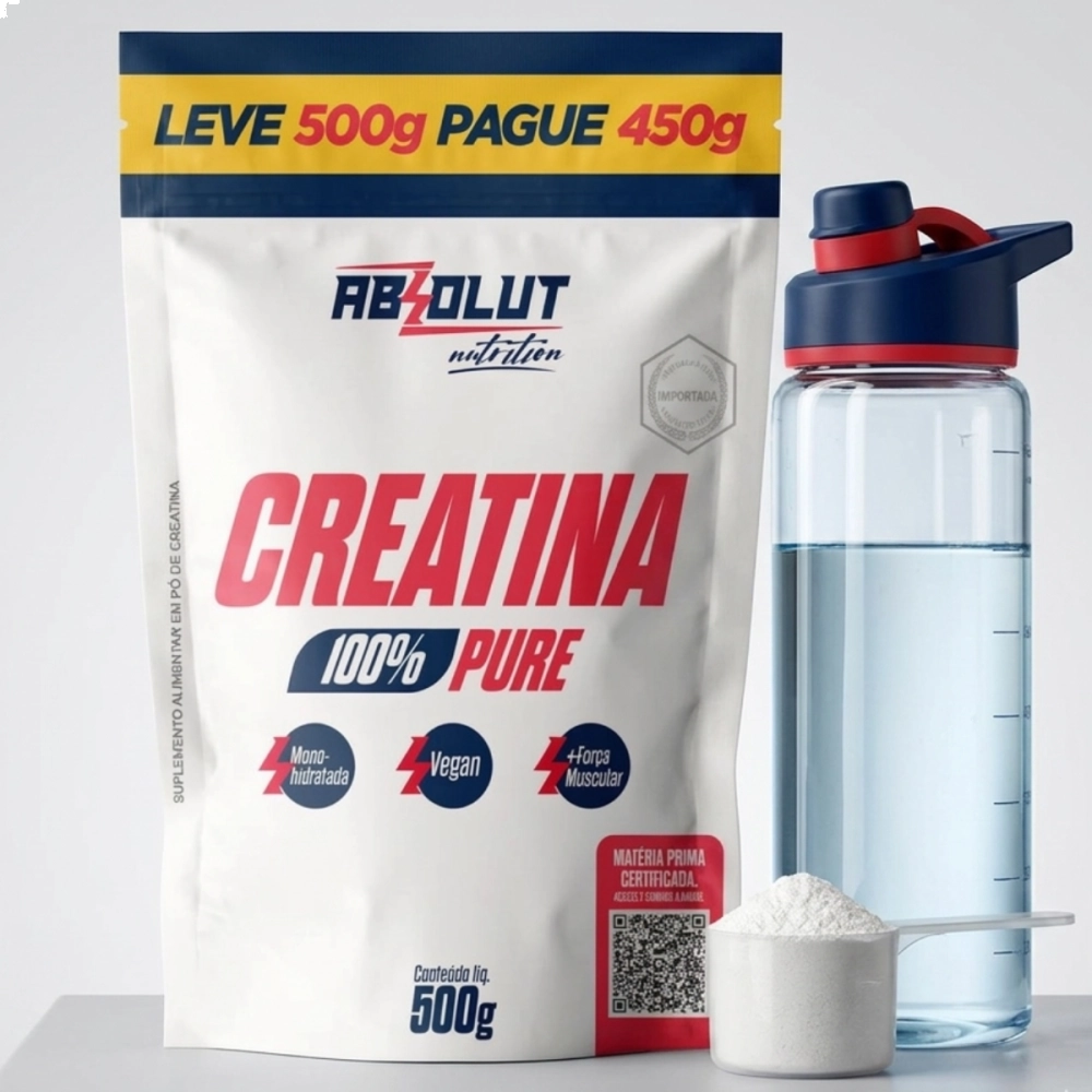 Creatina Monodesidratada 500G 100% Pura Absolut