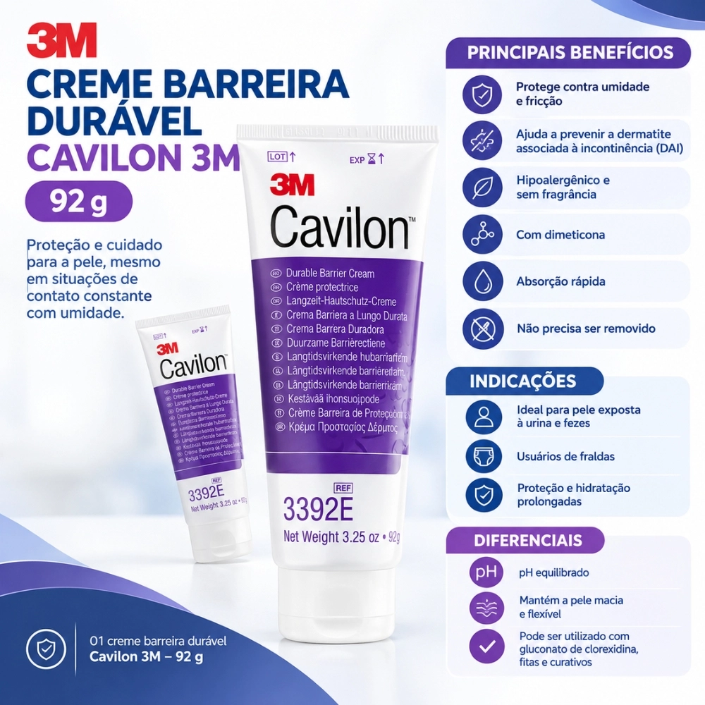 Creme Barreira Cavilon 3M 92g - Proteção da Pele