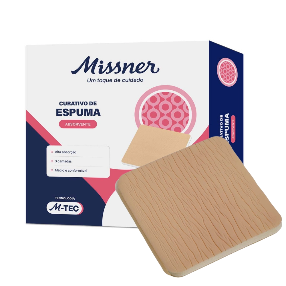 Curativo de Espuma Absorvente com Silicone 10x10cm - Missner
