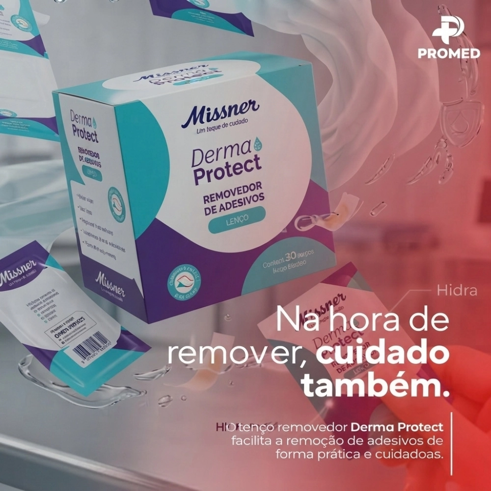 Lenço Removedor de Adesivos Derma Protect 14x15cm - Missne