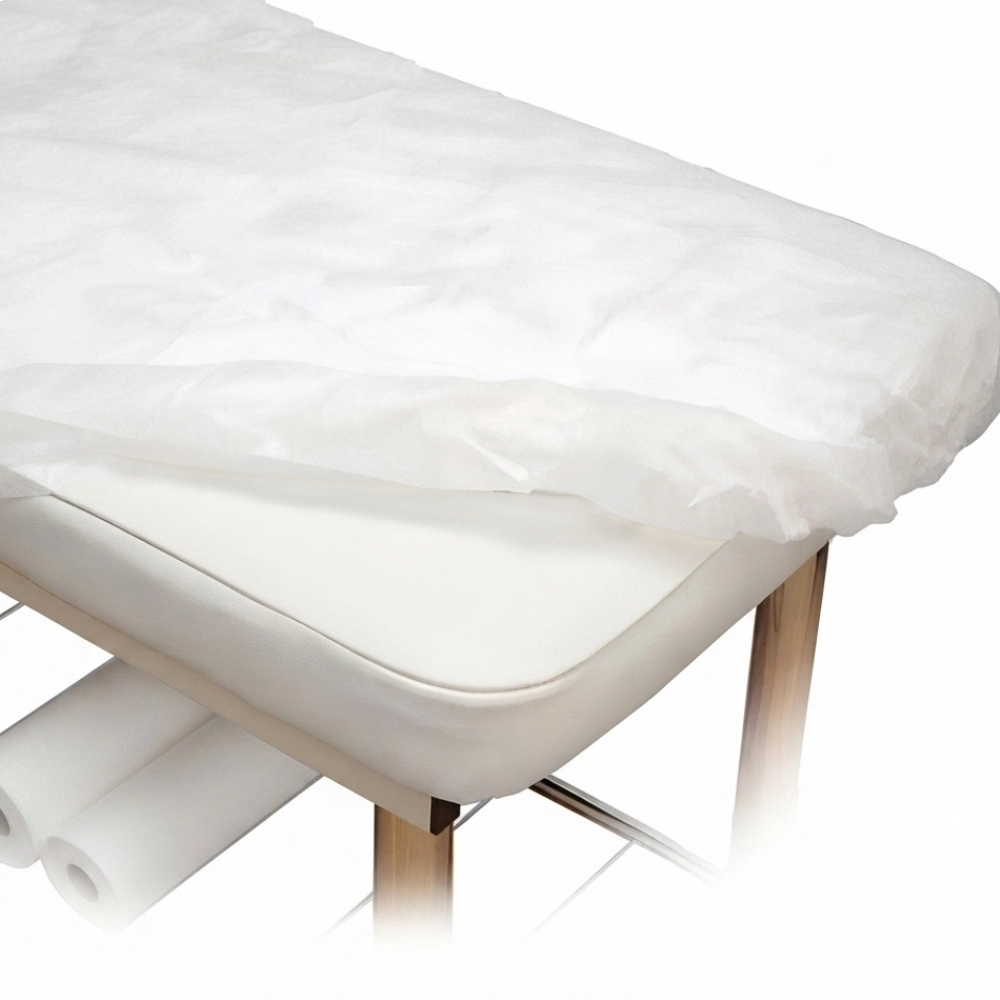 Lençol descartável branco 210x90cm com elástico Protdesc 20gr para cama de hospital e consultório