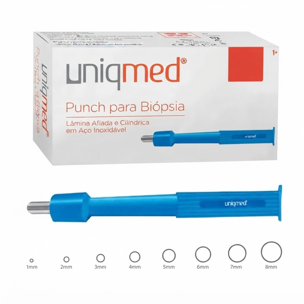 Punch para Biópsia Dermatológica Descartável Estéril - Uniqmed