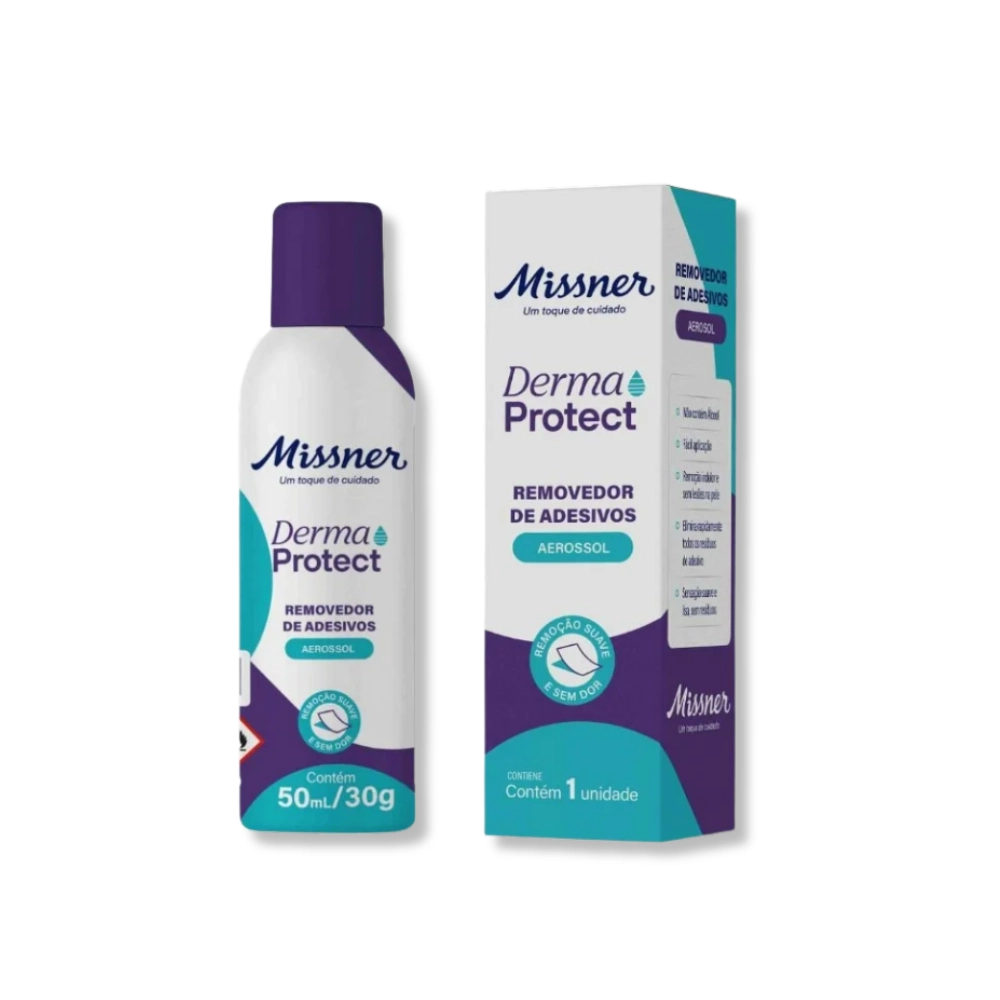 Removedor de Adesivos Aerossol Missner Derma Protect 50ml - Sem Ardor