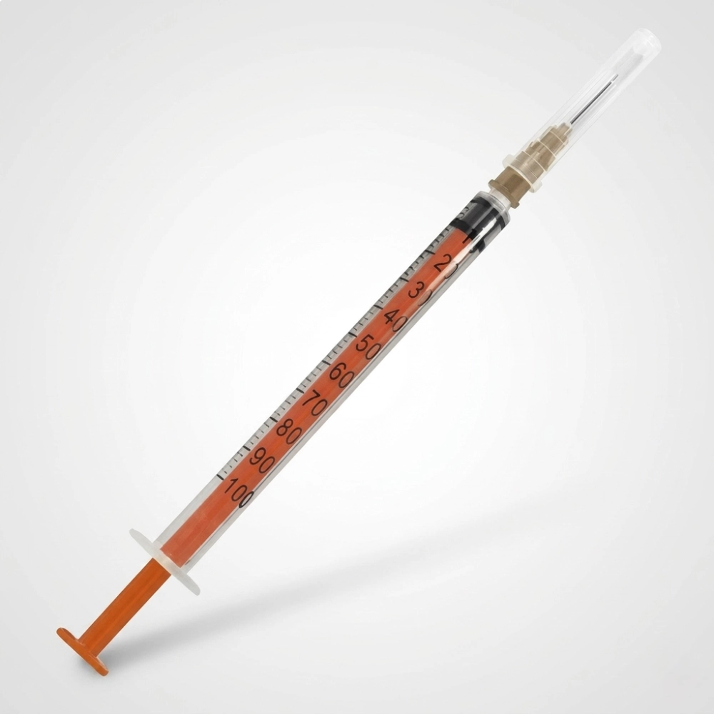 Seringa Para Insulina Com Agulha 0,45x13mm Estéril SR - Caixa 100 Uns