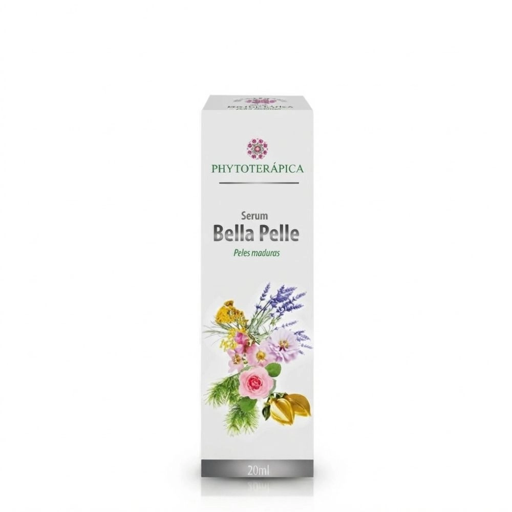 Sérum Bella Pelle 20ml Phytoterápica, composto de óleos para o rosto, ideal para cuidados faciais, hidratação e bem-estar da pele.