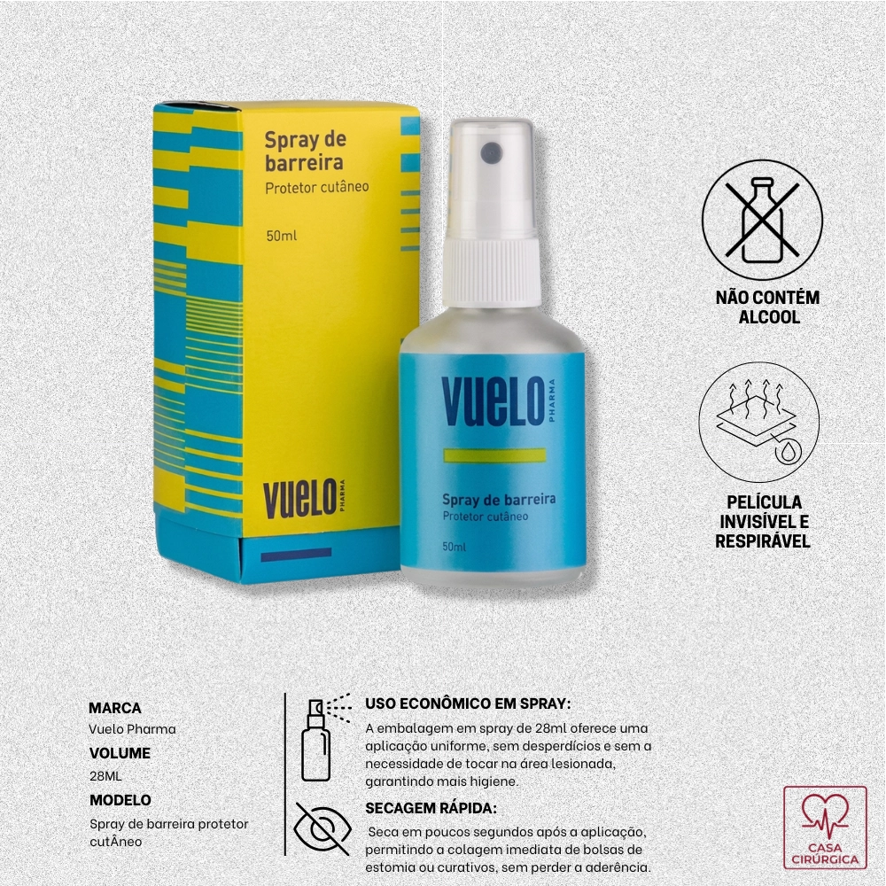 Spray de Barreira Protetor Cutâneo Vuelo 28ml - Sem Álcool