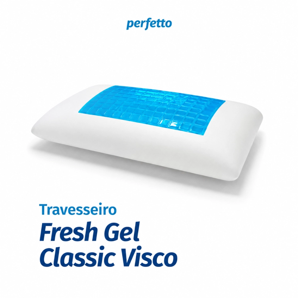 Travesseiro Viscoelástico com Fresh Gel Classic - Perfetto