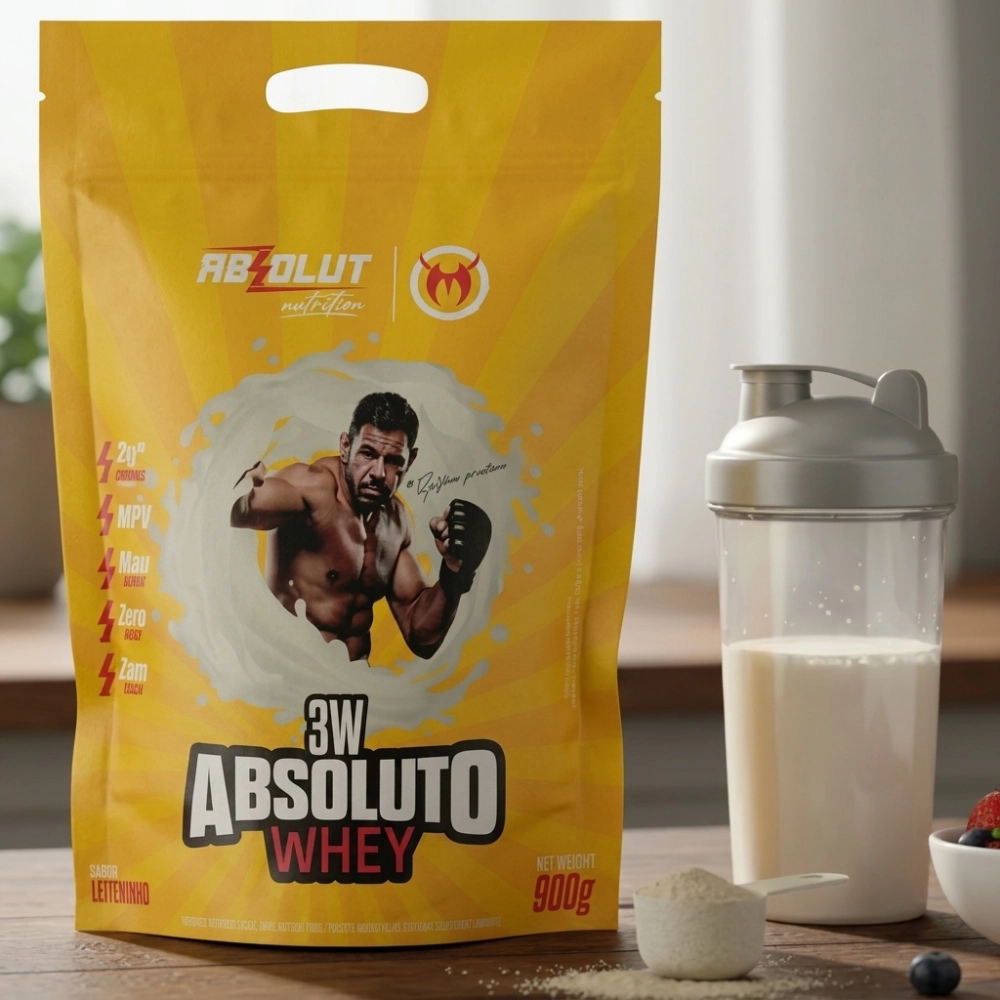 Whey 3W Minotouro Sabor Leitinho 900g - Absolut Nutrition