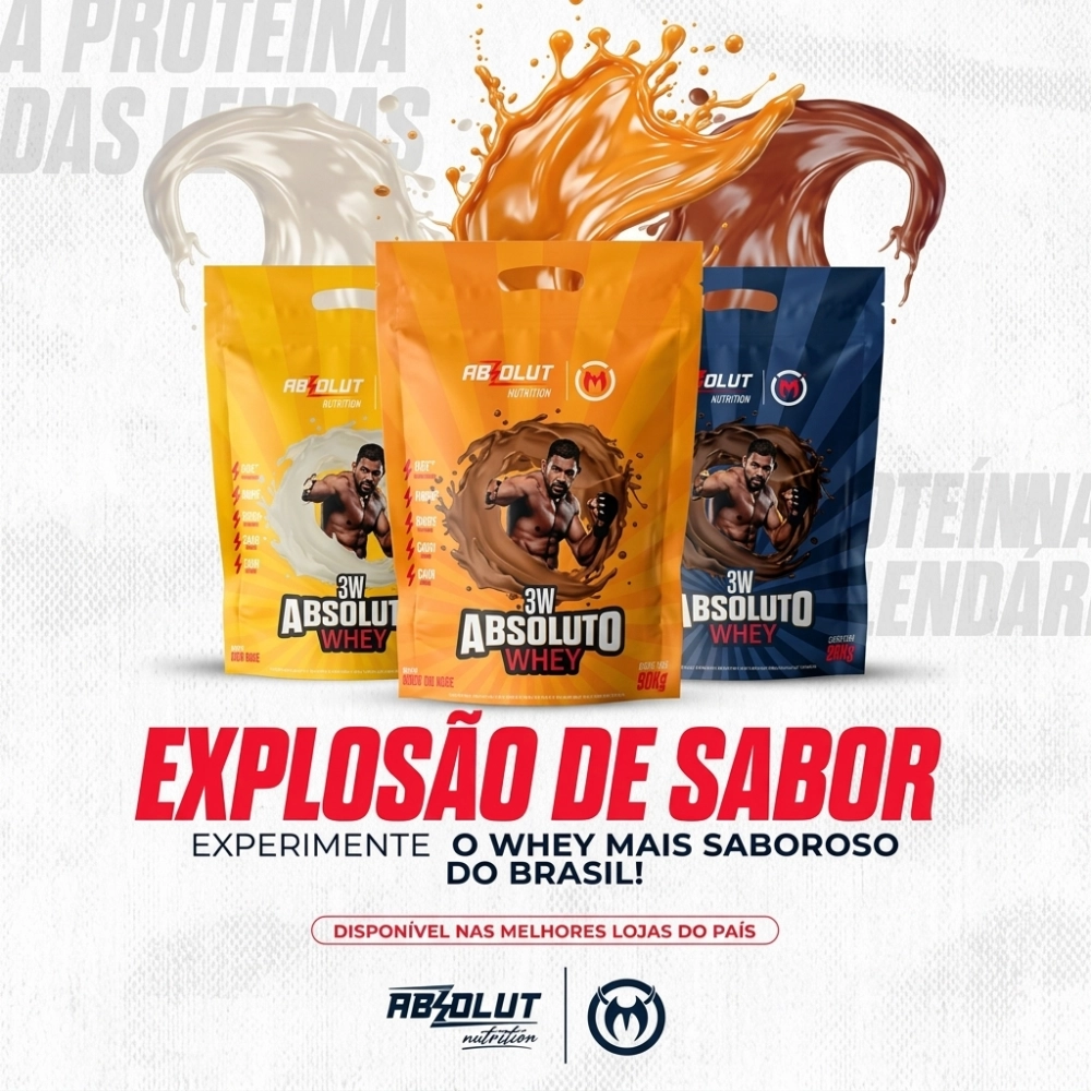 Whey 3W Minotouro Sabor Leitinho 900g - Absolut Nutrition