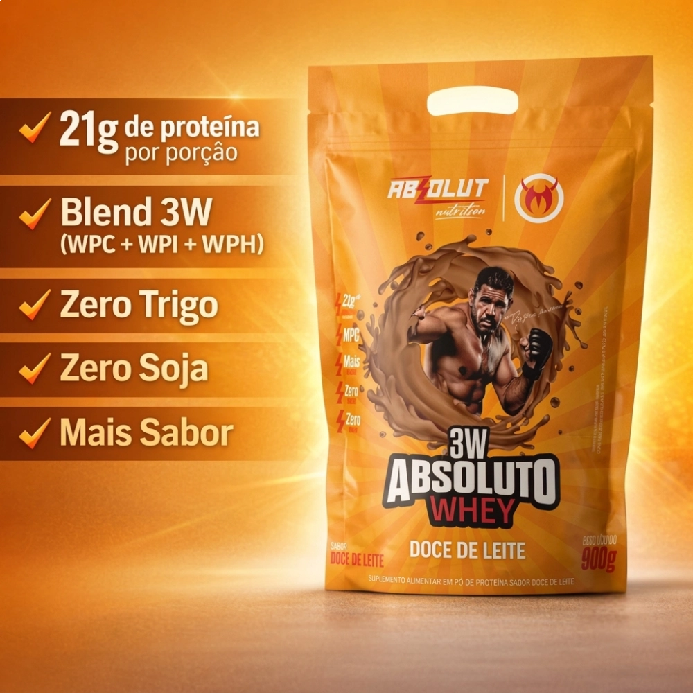 Whey 3W Protein Minotouro Doce de Leite 900g - Absolut