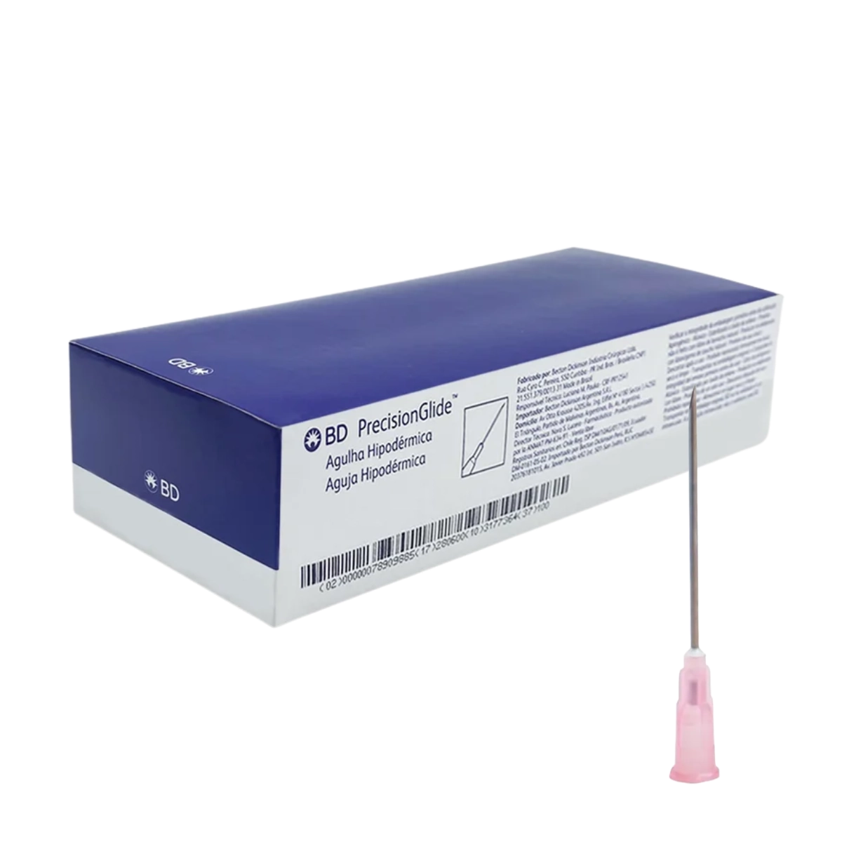 Agulha Hipodérmica 1,20 x 40mm 18G Rosa Descartável 