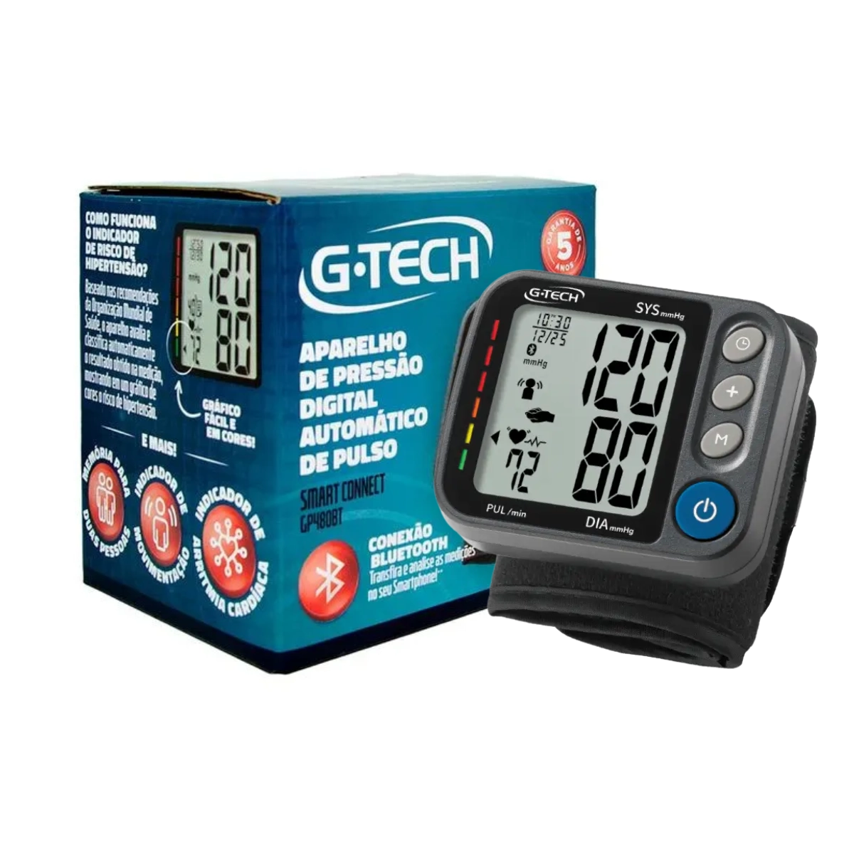 Aparelho de Pressão Digital Automático De Pulso G-tech Smart Connect 