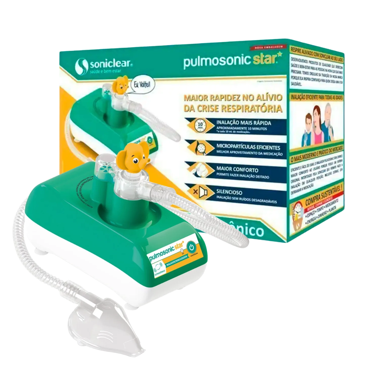 Inalador Nebulizador Pulmosonic Ultrassônico Star Soniclear