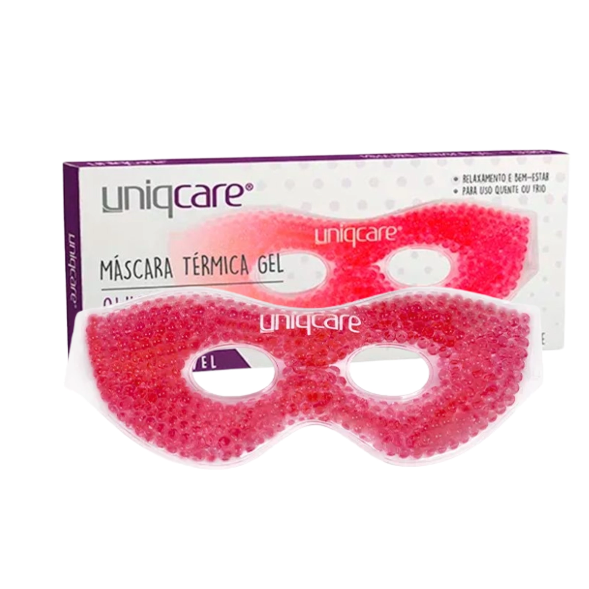 Máscara Térmica de Gel Para Aberto Rosa Olhos Uniqmed