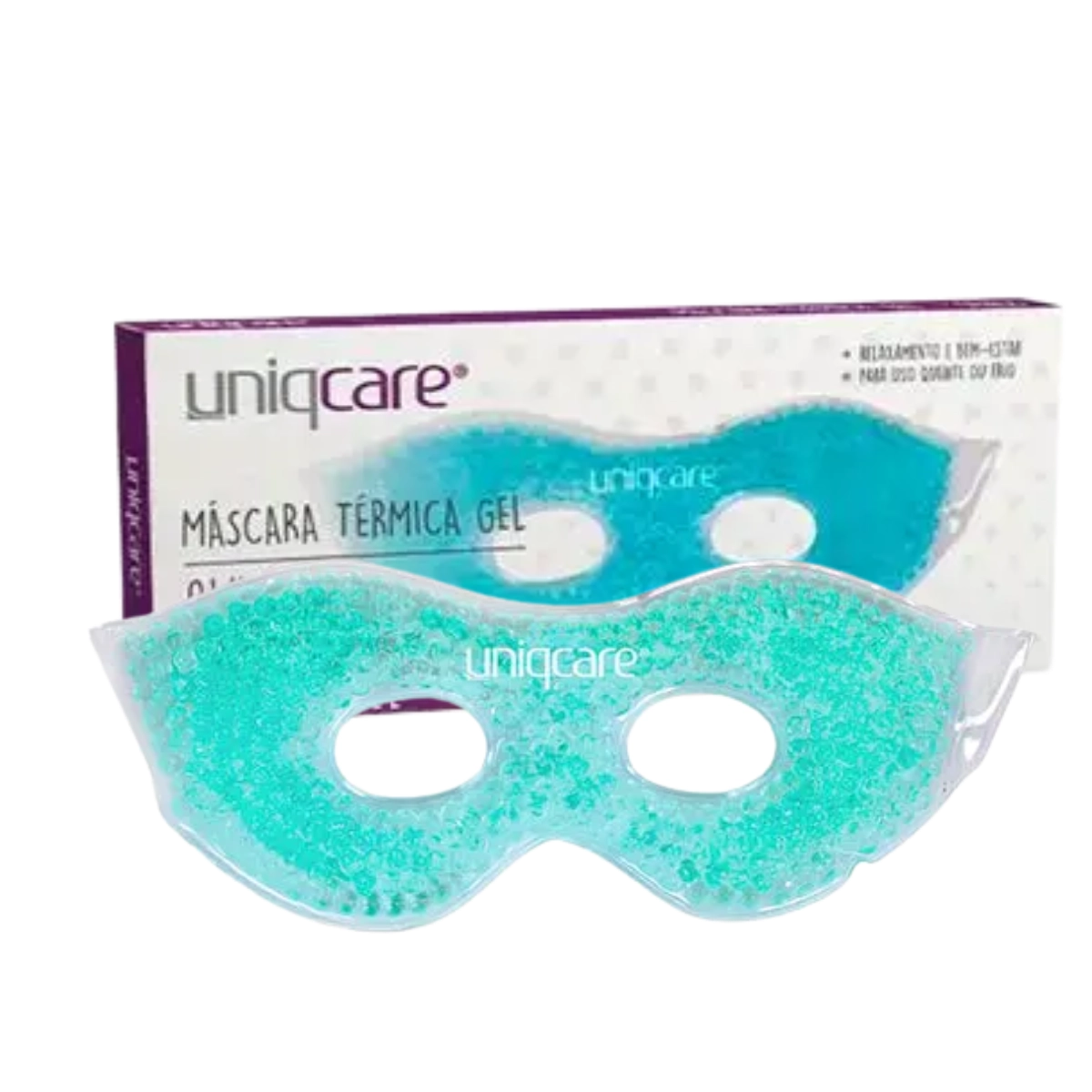 Máscara Térmica de Gel Para Olhos Aberto Verde Uniqmed
