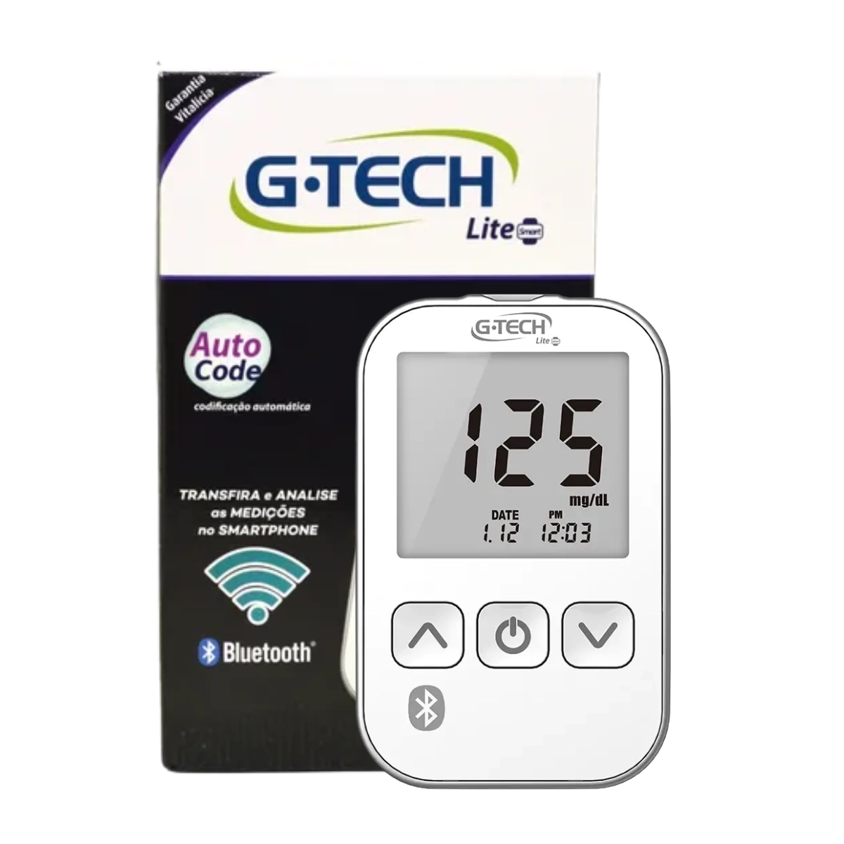Medidor De Glicose G-tech Lite Smart Com Bluetooth 