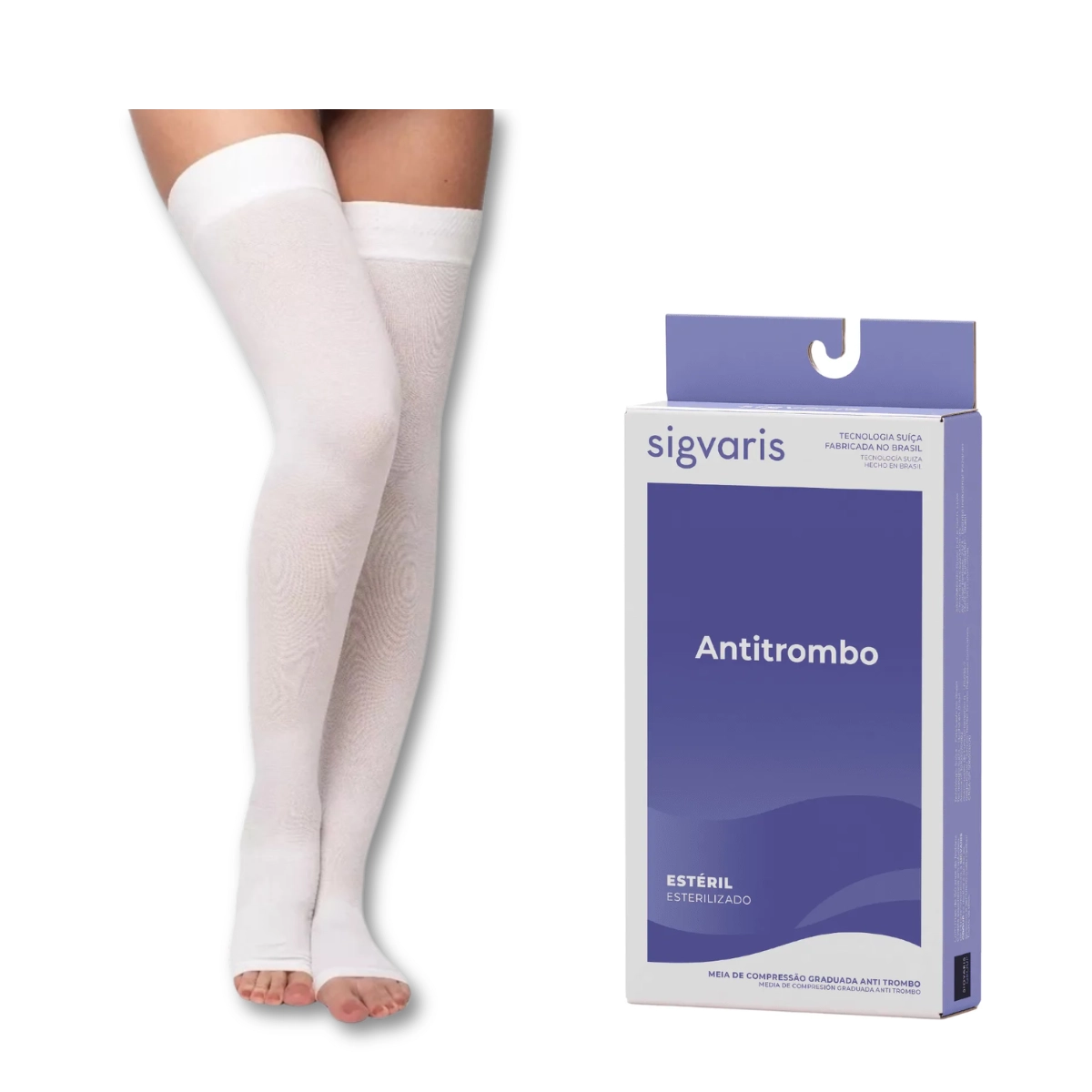 Meia 7/8 Anti trombo 18~23mmhg Estéril Sigvaris