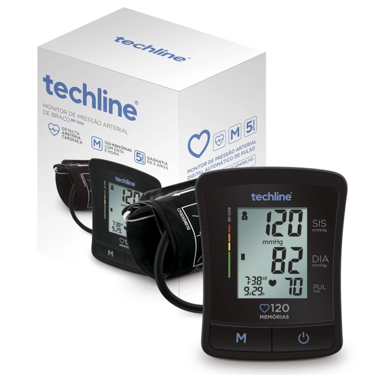 Aparelho de Pressão Digital Automático de Braço Techline