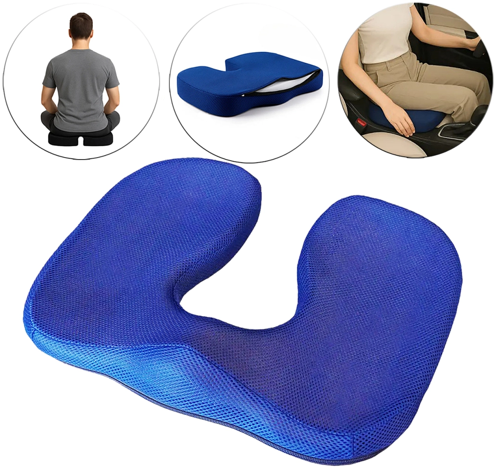 Almofada Assento Ortepedica Anatomica Para Conforto Da Prostata Pos Operatorio 44 x 37 x 7 Cm Perfetto 201928