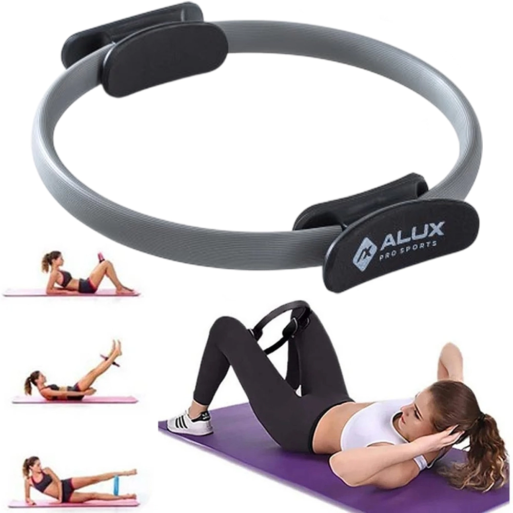 Anel De Pilates Yoga Arco Tonificador Flexível Fisioterapia Exercícios Fitness Circulo ALUX Pro Sports