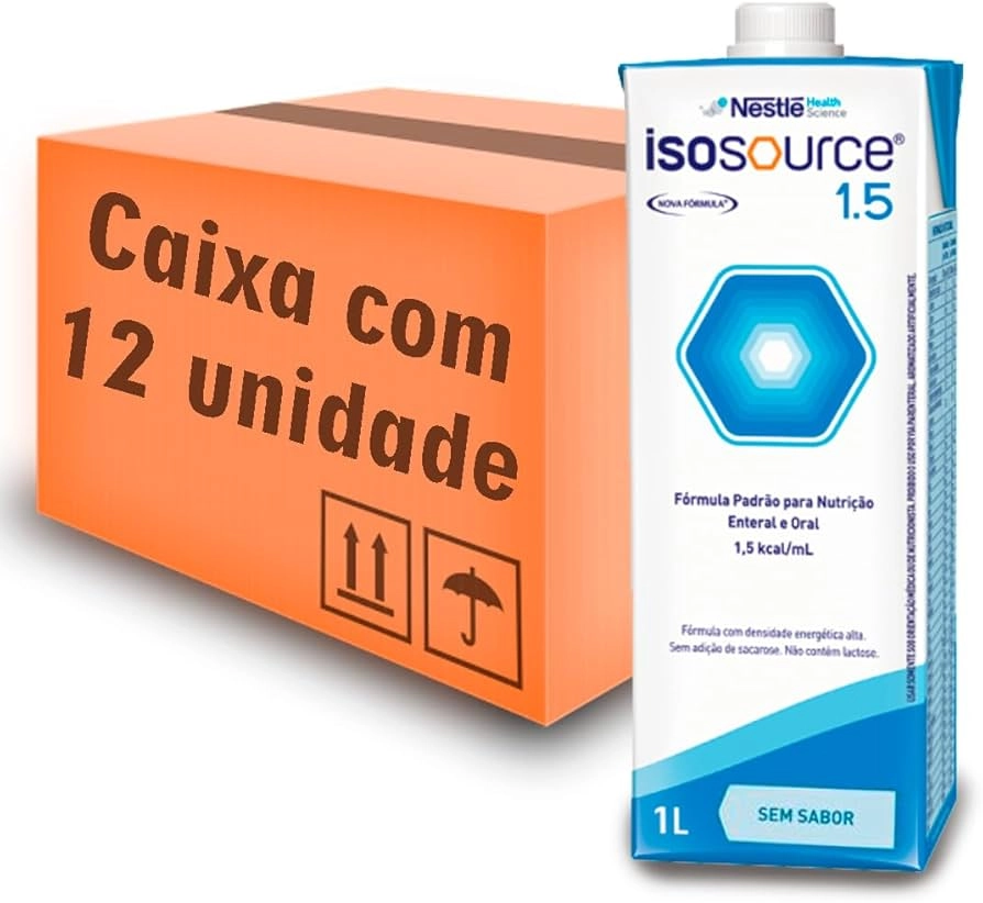 Caixa Nutrição enteral Isosource 1.5 1 litros Nestlé Health Science Caixa Nutrição enteral Isosource 1.5 1 litros Nestlé Health Science