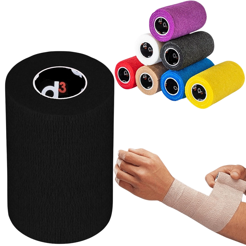 Bandagem Elástica Adesiva Autoaderente Coesiva Coban Imobilização Compressão Resistente 100MM x 5 M D3 Tape
