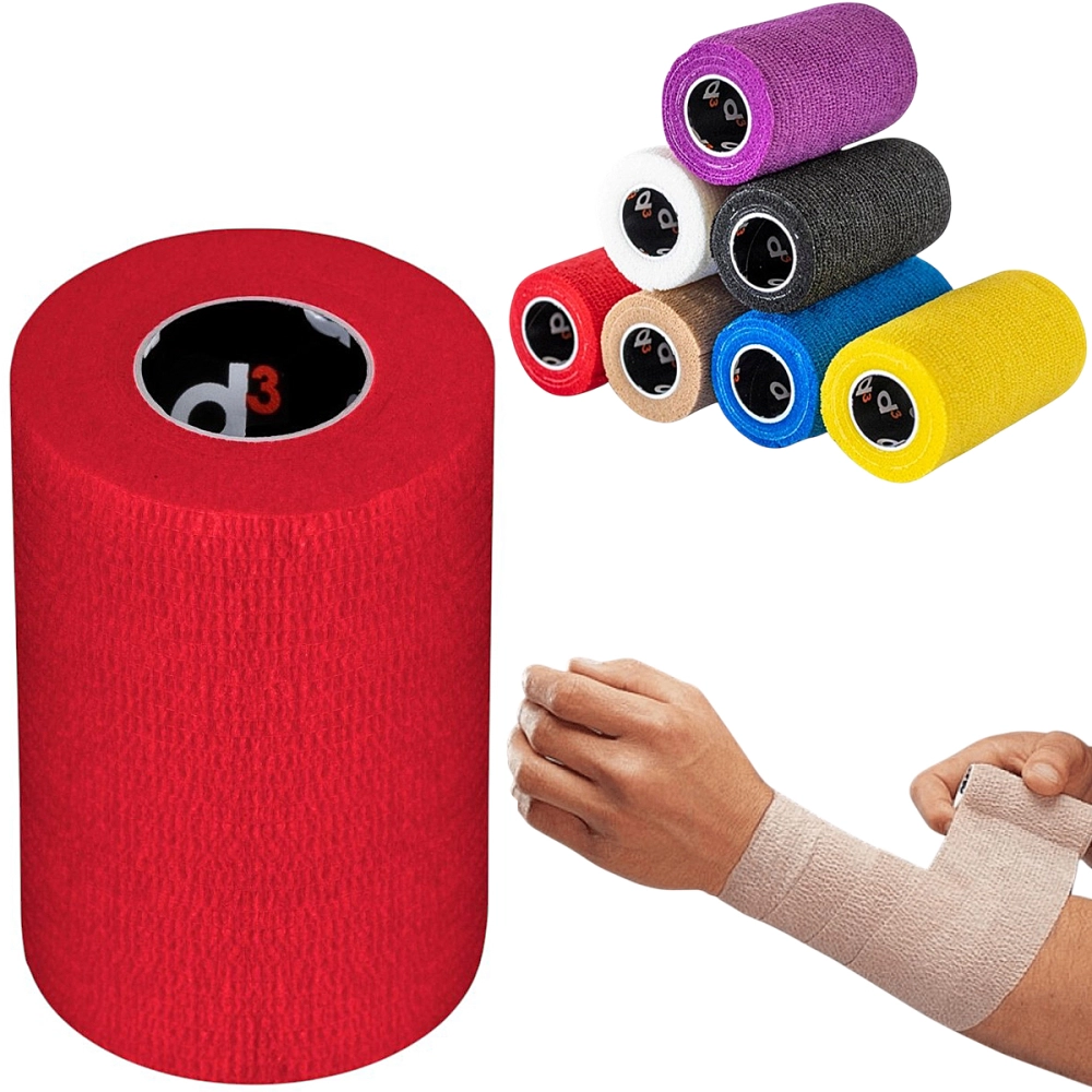 Bandagem Elástica Adesiva Autoaderente Coesiva Coban Imobilização Compressão Resistente 100MM x 5 M D3 Tape