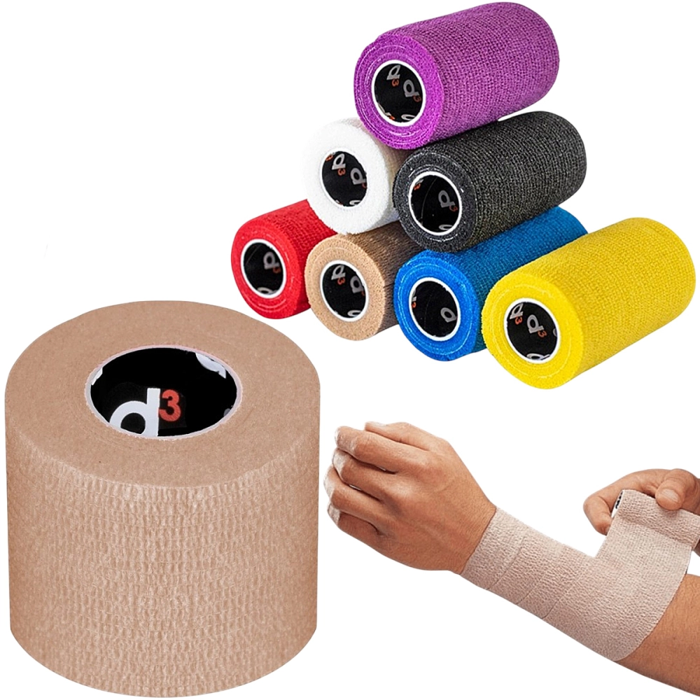 Bandagem Elástica Adesiva Autoaderente Coesiva Coban Imobilização Compressão Resistente 50MM x 5 M D3 Tape