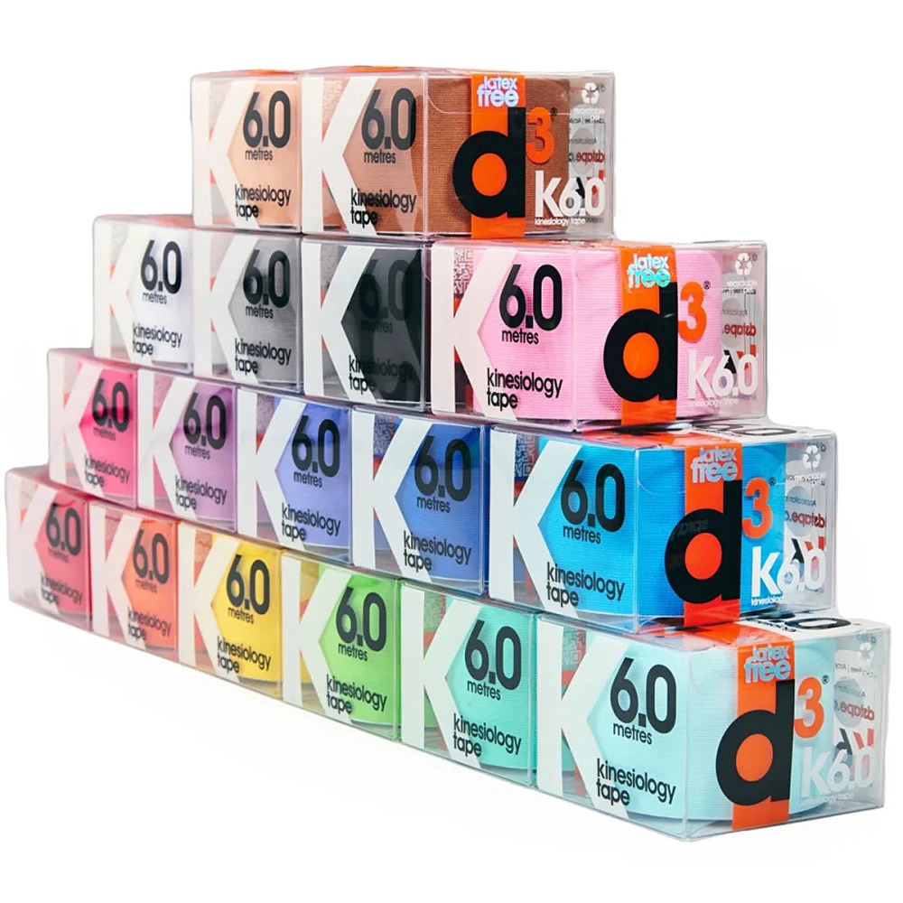 Bandagem Fita Rolo Elástica Adesiva Autoaderente Funcional Kinesiológica Premium K6.0 Esportiva 5 CM x 6 M D3 Tape      