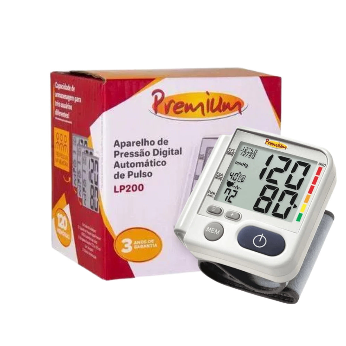 Aparelho de Pressão Digital de Pulso Automático Premium 