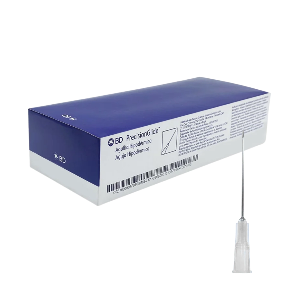 Agulha Hipodérmica BD 0,40x13mm 27G Branca Descartável 