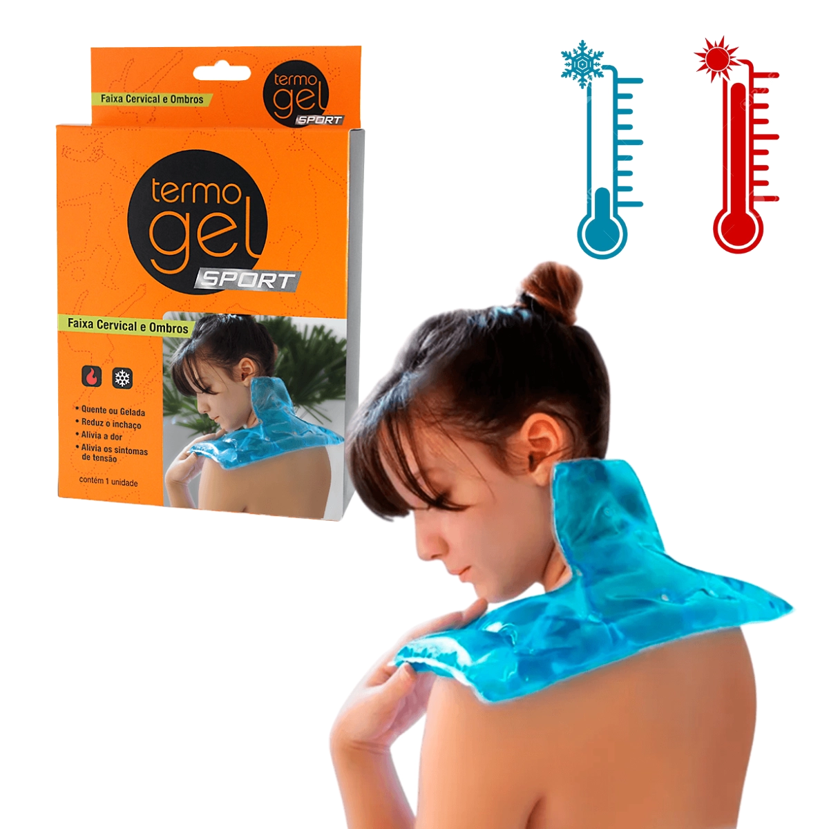 Faixa Termica Para Cervical e Ombro Compressa Quente e Fria