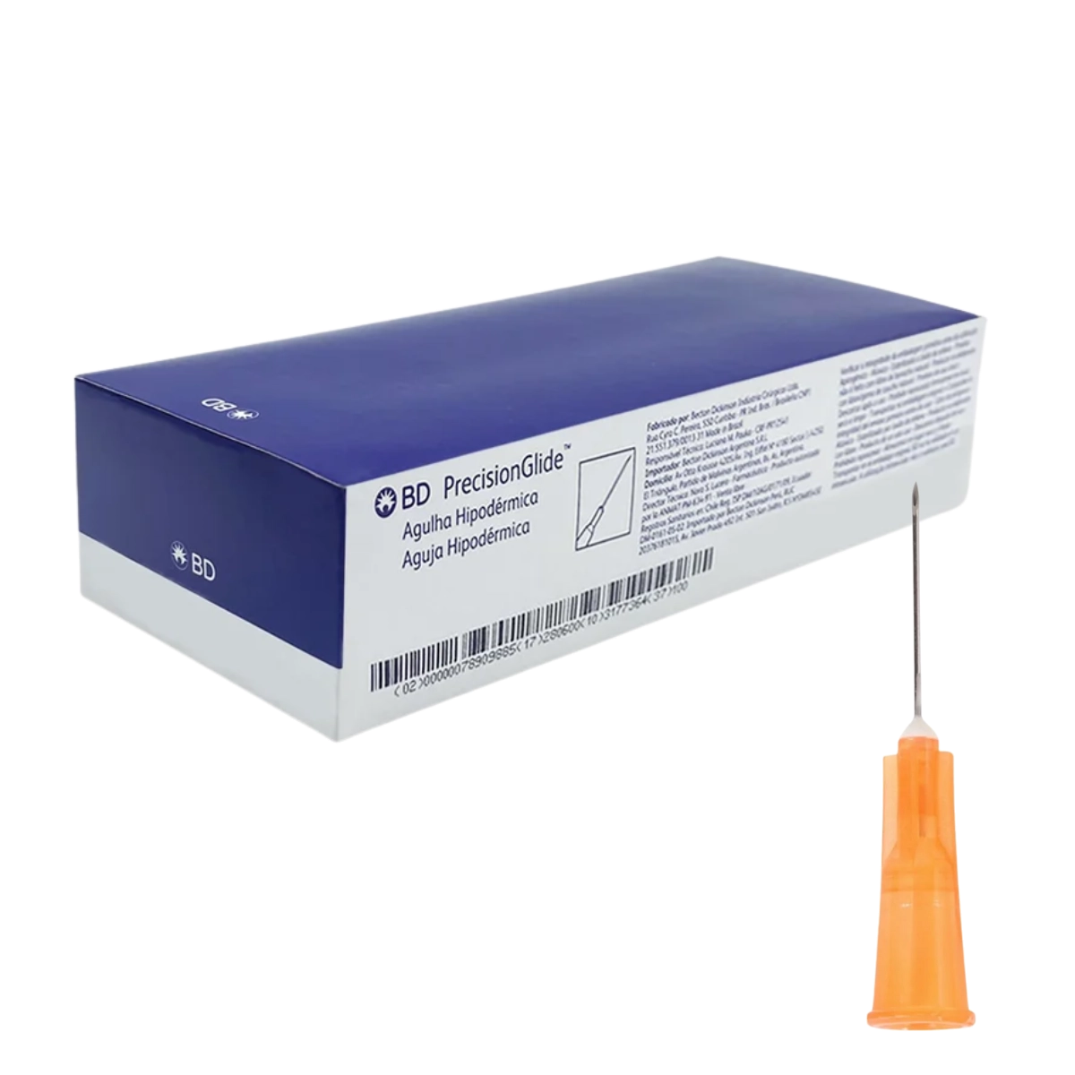 Agulha Hipodérmica BD 0,50x15mm 25G Descartável 