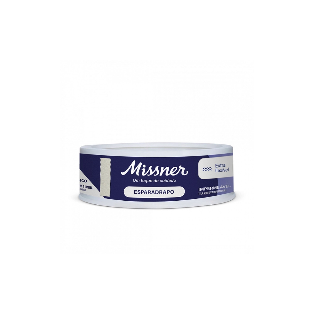 Esparadrapo Impermeável Branco 1,2cm x 4,5m - Missner