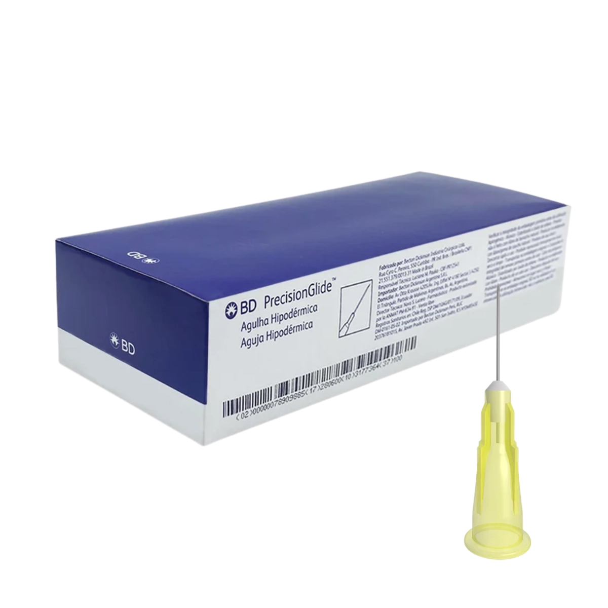 Agulha Hipodérmica BD 0,30x13mm 30G Amarela Descartável 