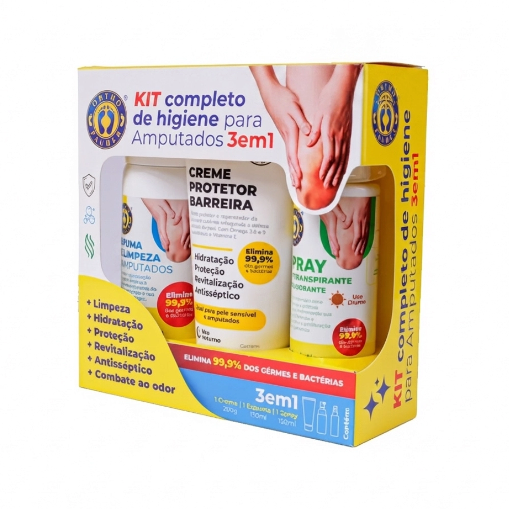 Kit de Higiene para Amputados 3 em 1 (Vegano) - Ortho Pauher