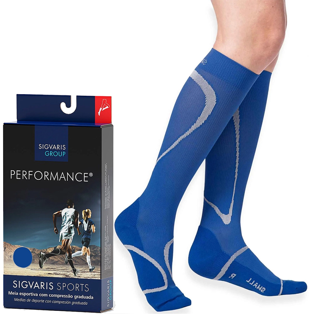Meia de Compressão Esportiva Performance 20-30mmHg Unissex Graduada Para Corrida e Atividades Física Sigvaris