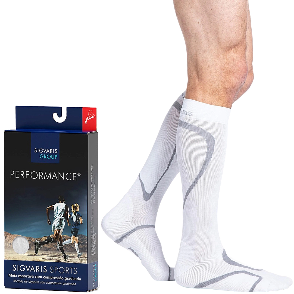 Meia de Compressão Esportiva Performance 20-30mmHg Unissex Graduada Para Corrida e Atividades Física Sigvaris