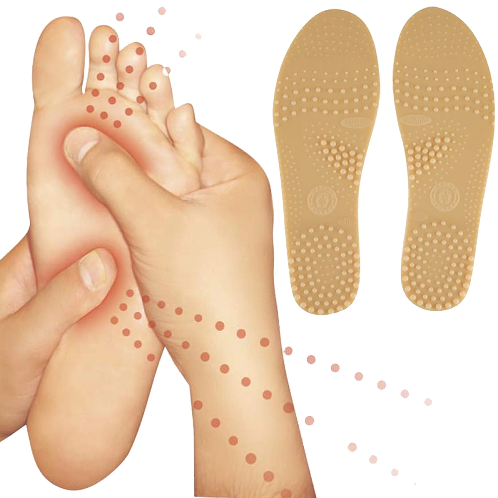 Palmilha de Silicone Gel Ortopédica Anti impacto Fascite Esporão Prática De Esportes Pontos de Estimulo Ortho Pauher