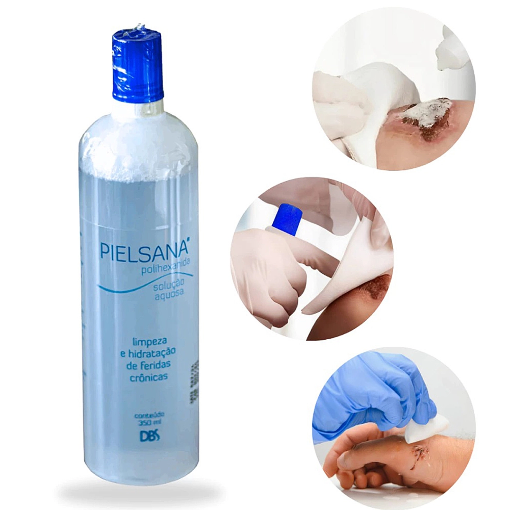 Pielsana Polihexanida Solução Aquosa Com PHMB Limpeza E Hidratação De Feridas 350 ML