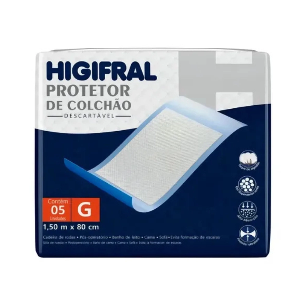 Protetor de Colchão Descartável Higifral G (1,50m x 0,80m)