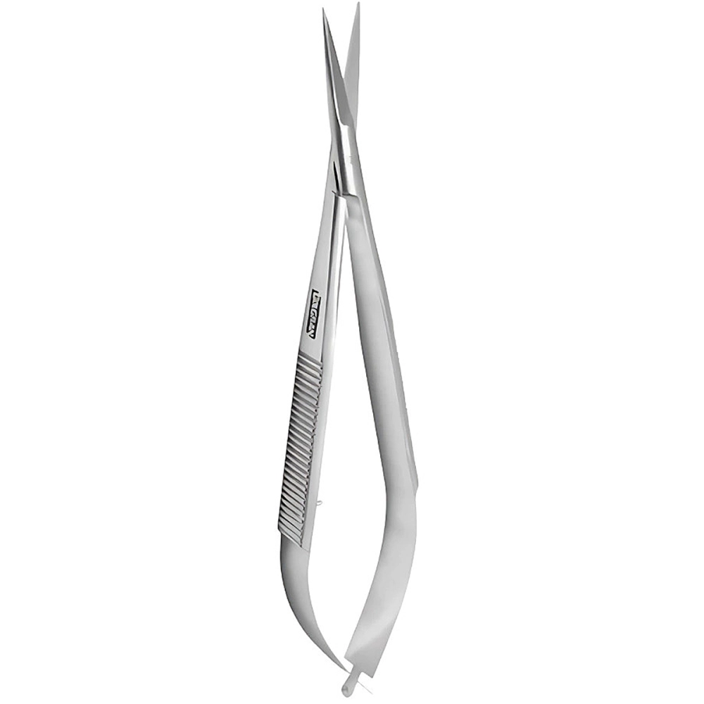 Tesoura Castroviejo Reta Com Serrilha Aço Inoxidável 11 cm Golgran 